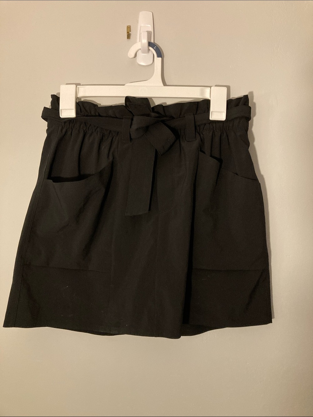 Athleta Black High-Waist Active Skort with Elastic Waistband